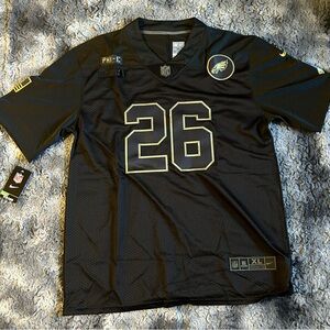 Philadelphia Eagles Saquon Barkley Salute To Service Black Jersey Size XL